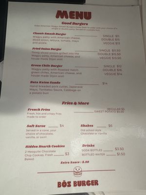 Menu photo 4 Bos Burger Tucson, AZ