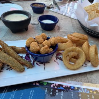 The OASIS on Lake Travis - Fried pickles Onion rings, and chicken bites - Tex-Mex Near Me - Austin, Texas The OASIS on Lake Travis - Fried pickles Onion rings, and chicken bites - Tex-Mex Near Me - Austin, Texas