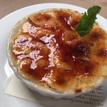 Celadon - Vanilla Bean Creme Brûlée with Bananas - YUMMY! - Seafood Near Me - Napa, California Celadon - Vanilla Bean Creme Brûlée with Bananas - YUMMY! - Seafood Near Me - Napa, California