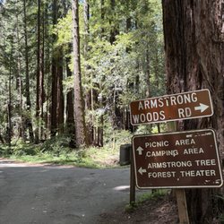 1/2 a mile from the Armstrong Redwoods park entrance