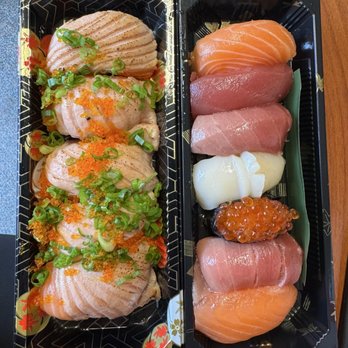 Ebiko - Salmon Aburi $12.50 and Omakase Nigiri $16.99 - Sushi Bars Near Me - San Francisco, California