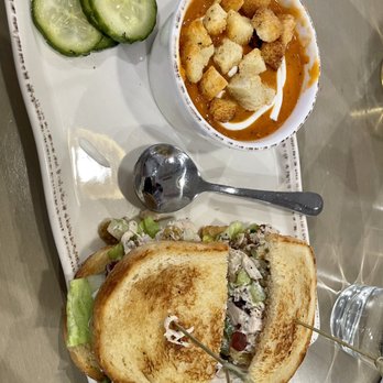Tula's Kitchen - Chicken salad sandwich with tomato bisque - New American Near Me - Albuquerque, New Mexico
