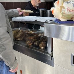 Counter with all the pork cuts Counter with all the pork cuts