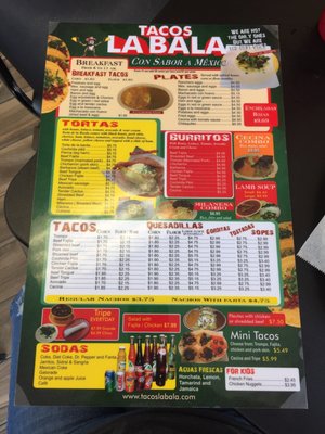 Menu photo 2 Tacos La Bala South Houston, TX