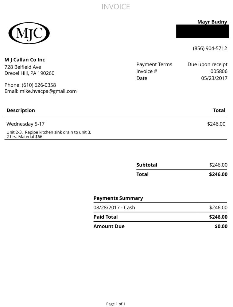 Slide of Krohn Plumbing and Heating