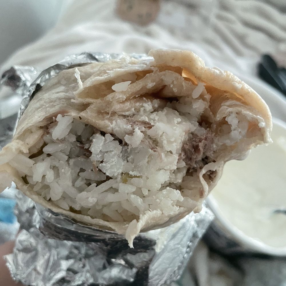 Chipotle Mexican Grill - This a supposed to be double meat but it's mostly just rice - Fast Food Near Me - Valencia, California Chipotle Mexican Grill - This a supposed to be double meat but it's mostly just rice - Fast Food Near Me - Valencia, California