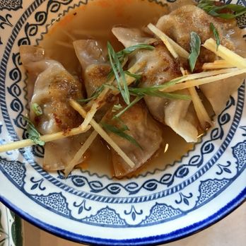 Karravaan - pork & lemongrass dumplings 16 -- G rustic staple of Tibet and Nepal lemongrass broth, 3 hour chili oil, scallion - Middle Eastern Near Me - Washington, DC, District of Columbia