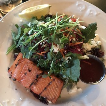 Library Lounge - Grilled salmon salad - Lounges Near Me - Nelson, British Columbia