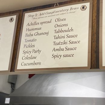 ACHILLES - Menu - Mediterranean Near Me - Santa Clara, California