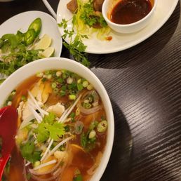 Chicken pho & meatballs