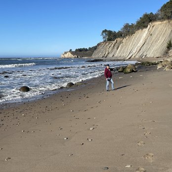 Bowling Ball Beach - The cliffs to the north are variegated- beach and trail are good. - Beaches Near Me - Point Arena, California