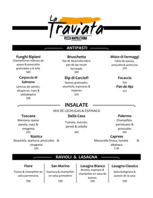 Menu photo 3 La Traviata Monterrey, NLE Menu photo 3 La Traviata Monterrey, NLE