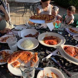 Pizza, lasagna, ravioli, salad - all homemade Pizza, lasagna, ravioli, salad - all homemade