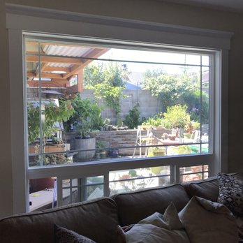 iHomeShutters - BEFORE - lots of natural light but no privacy (window 118" across) - Shutters Near Me - San Ramon, California