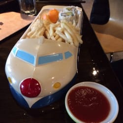 Daikoku - Preschooler meals come in bullet trains (sushi & tempura)