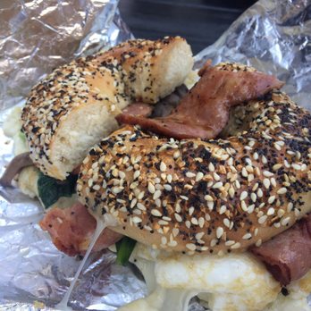 Spread Bagelry - Egg white turkey bacon sandwich on an everything bagel - yum! - Breakfast & Brunch Near Me - Philadelphia, Pennsylvania Spread Bagelry - Egg white turkey bacon sandwich on an everything bagel - yum! - Breakfast & Brunch Near Me - Philadelphia, Pennsylvania