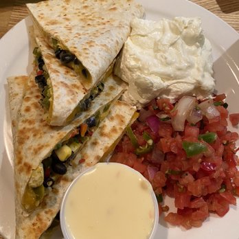 Side Street Cafe - Black bean quesadilla with a side of queso - American Near Me - Bar Harbor, Maine Side Street Cafe - Black bean quesadilla with a side of queso - American Near Me - Bar Harbor, Maine