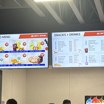 Sky Zone Trampoline Park - Cafe menu - Trampoline Parks Near Me - Rancho Cucamonga, California Sky Zone Trampoline Park - Cafe menu - Trampoline Parks Near Me - Rancho Cucamonga, California