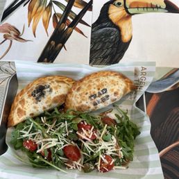 Beef empanadas with side house salad Beef empanadas with side house salad