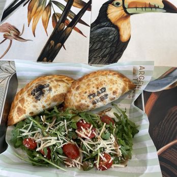 Argentinas Cafe - Beef empanadas with side house salad - Empanadas Near Me - Salt Lake City, Utah Argentinas Cafe - Beef empanadas with side house salad - Empanadas Near Me - Salt Lake City, Utah
