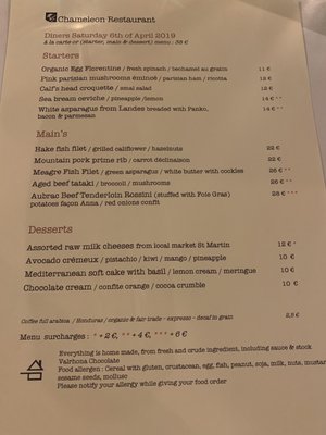 Menu photo 1 Chameleon Paris, 75 Menu photo 1 Chameleon Paris, 75