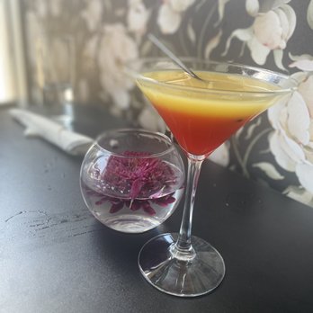 The Garden Brunch Cafe - Kyoto Sunrise (Sake, orange juice, and grenadine) - Breakfast & Brunch Near Me - Memphis, Tennessee The Garden Brunch Cafe - Kyoto Sunrise (Sake, orange juice, and grenadine) - Breakfast & Brunch Near Me - Memphis, Tennessee