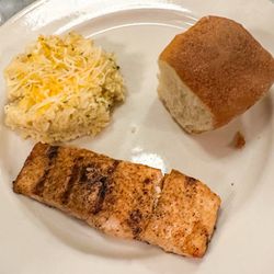 Sadler's Kitchen - Grilled Salmon w/baked potato casserole