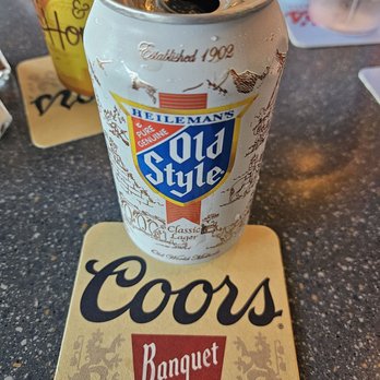 Hank’s Garage & Grill - Little ironic that old style sits atop the banquet of beers. - Hot Dogs Near Me - Shawnee, Kansas