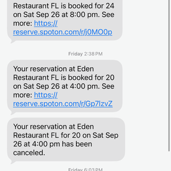Eden Restaurant - DOUBLE BOOKED the room and tried to change our reservation time - African Near Me - West Park, Florida Eden Restaurant - DOUBLE BOOKED the room and tried to change our reservation time - African Near Me - West Park, Florida