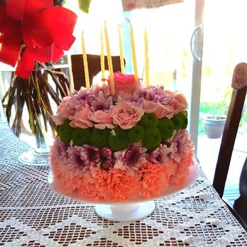 Very's Flowers - Birthday Cake Bouquet - Florists Near Me - Oakville, Ontario Very's Flowers - Birthday Cake Bouquet - Florists Near Me - Oakville, Ontario