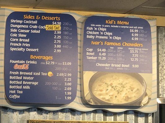 Menu photo 4 Ivar's Seafood Bar Bellevue, WA