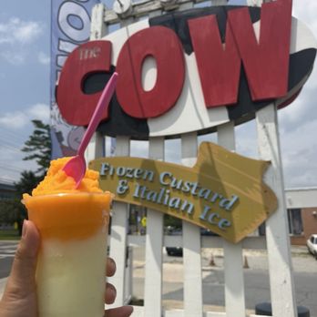The Cow - peach and lemon italian ice - Ice Cream & Frozen Yogurt Near Me - Reisterstown, Maryland The Cow - peach and lemon italian ice - Ice Cream & Frozen Yogurt Near Me - Reisterstown, Maryland