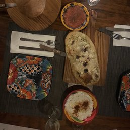Tzatziki and focaccia