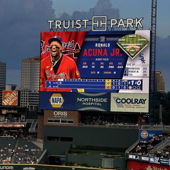 Truist Park - Braves Score Board - Stadiums & Arenas Near Me - Atlanta, Georgia Truist Park - Braves Score Board - Stadiums & Arenas Near Me - Atlanta, Georgia
