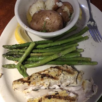 Shells Seafood - Grilled mahi mahi, asparagus, and parsley red potatoes...fantastic!! - Seafood Near Me - St. Pete Beach, Florida Shells Seafood - Grilled mahi mahi, asparagus, and parsley red potatoes...fantastic!! - Seafood Near Me - St. Pete Beach, Florida