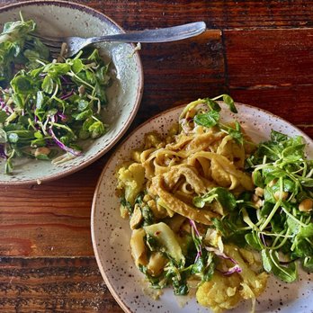 Teni East Kitchen - PEA SHOOT SALAD SPICY NOODLES WITH CHICKEN - Burmese Near Me - Oakland, California Teni East Kitchen - PEA SHOOT SALAD SPICY NOODLES WITH CHICKEN - Burmese Near Me - Oakland, California