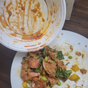 Poke World - too much salty poke sauce. - Bubble Tea Near Me - Cordova, Tennessee