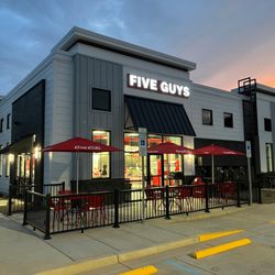 Five Guys - Exterior photograph of the Five Guys restaurant at 410 Herlong Avenue in Rock Hill, South Carolina.