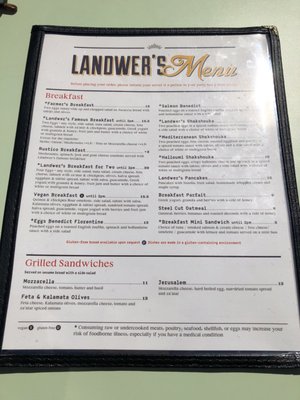 Menu photo 8 Cafe Landwer Boston, MA