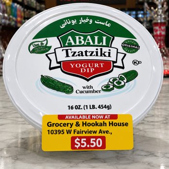 Grocery & Hookah House - Fresh ABALI Tzatziki Yogurt Dip now available for only $5.50 at Grocery & Hookah Hou - Tobacco Shops Near Me - Boise, Idaho Grocery & Hookah House - Fresh ABALI Tzatziki Yogurt Dip now available for only $5.50 at Grocery & Hookah Hou - Tobacco Shops Near Me - Boise, Idaho