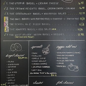 Marigold Bagels - Menu board - Bagels Near Me - San Diego, California Marigold Bagels - Menu board - Bagels Near Me - San Diego, California