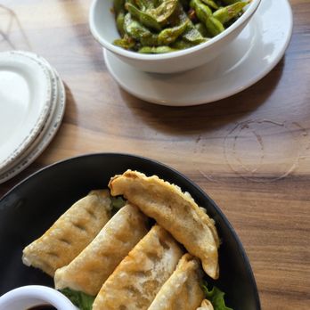 Flamin’ Thai - Spicy Edamame and pot stickers - Thai Near Me - Minneapolis, Minnesota Flamin’ Thai - Spicy Edamame and pot stickers - Thai Near Me - Minneapolis, Minnesota
