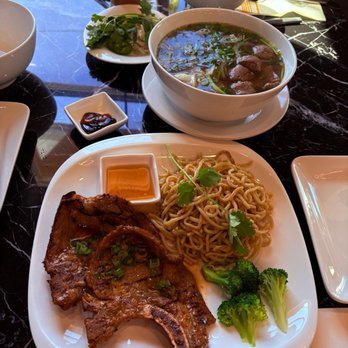 Ly’s Vietnamese Cuisine - Garlic noddle with pork chop. - Vietnamese Near Me - Pleasanton, California Ly’s Vietnamese Cuisine - Garlic noddle with pork chop. - Vietnamese Near Me - Pleasanton, California