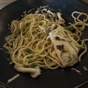 The Brick Kitchen + Lounge - Garlic noodles with chicken (half eaten) - Beer Bar Near Me - Renton, Washington The Brick Kitchen + Lounge - Garlic noodles with chicken (half eaten) - Beer Bar Near Me - Renton, Washington