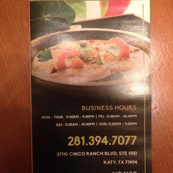 Ginger Thai - Menu - Thai Near Me - Katy, Texas Ginger Thai - Menu - Thai Near Me - Katy, Texas
