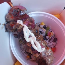 Brazilian Beef Kebab with horseradish mayo. Yum!!