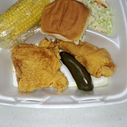 Lisa's Chicken dinky dark dinner that I didn't order or want. I ordered the 2 piece fish. Lisa's Chicken dinky dark dinner that I didn't order or want. I ordered the 2 piece fish.