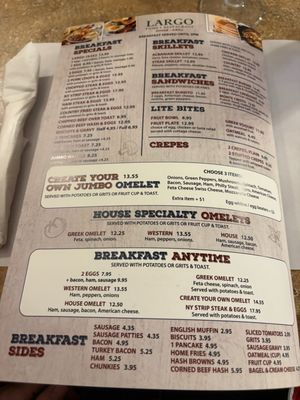 Menu photo 3 Largo Family Restaurant Largo, FL