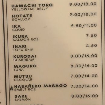 Zoku - Menu - Sushi Bars Near Me - Tracy, California