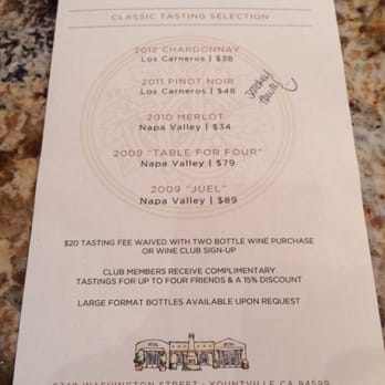 Jessup Cellars - February 2014 - Wine Tasting Room Near Me - Yountville, California